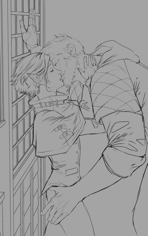 half body line sketch