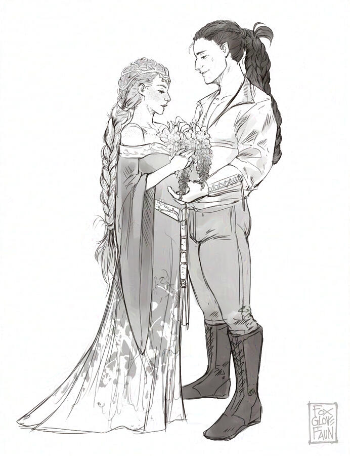 shaded full body sketch